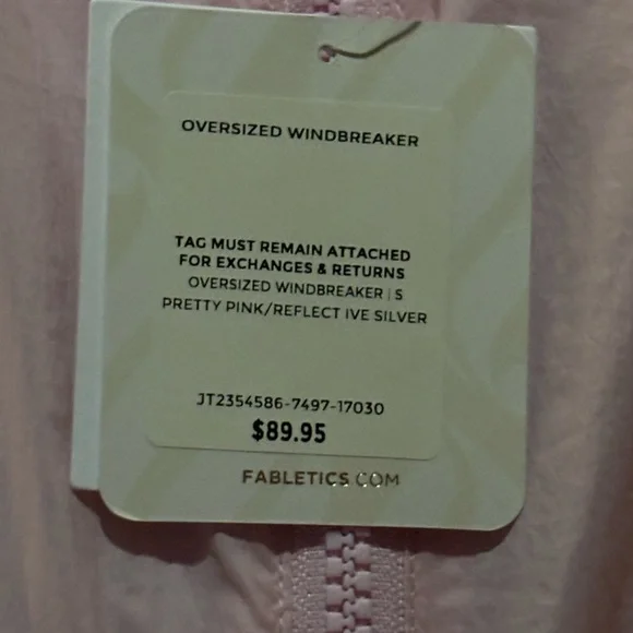 Light Pink Women's Windbreaker Jacket - Picture 2 of 8